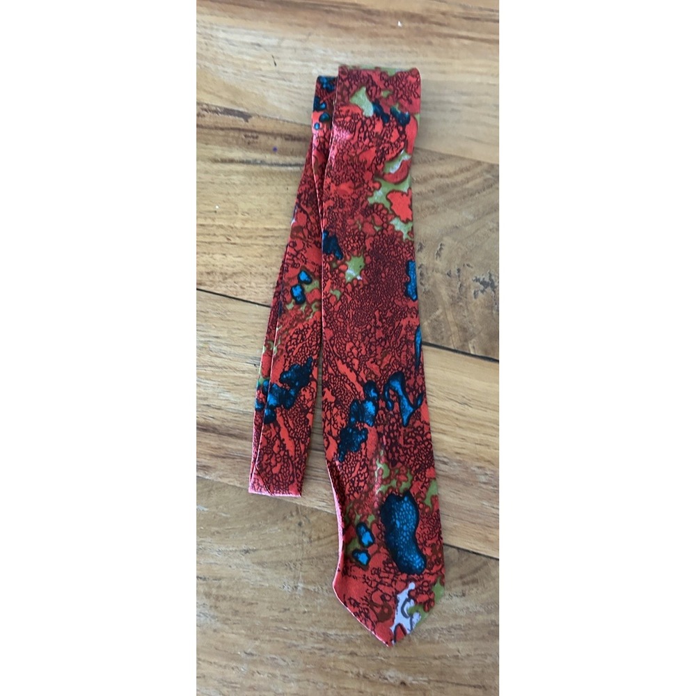 Vintage Schiaparelli Silk Tie Watercolor Lichtenstein's Corpus Christi